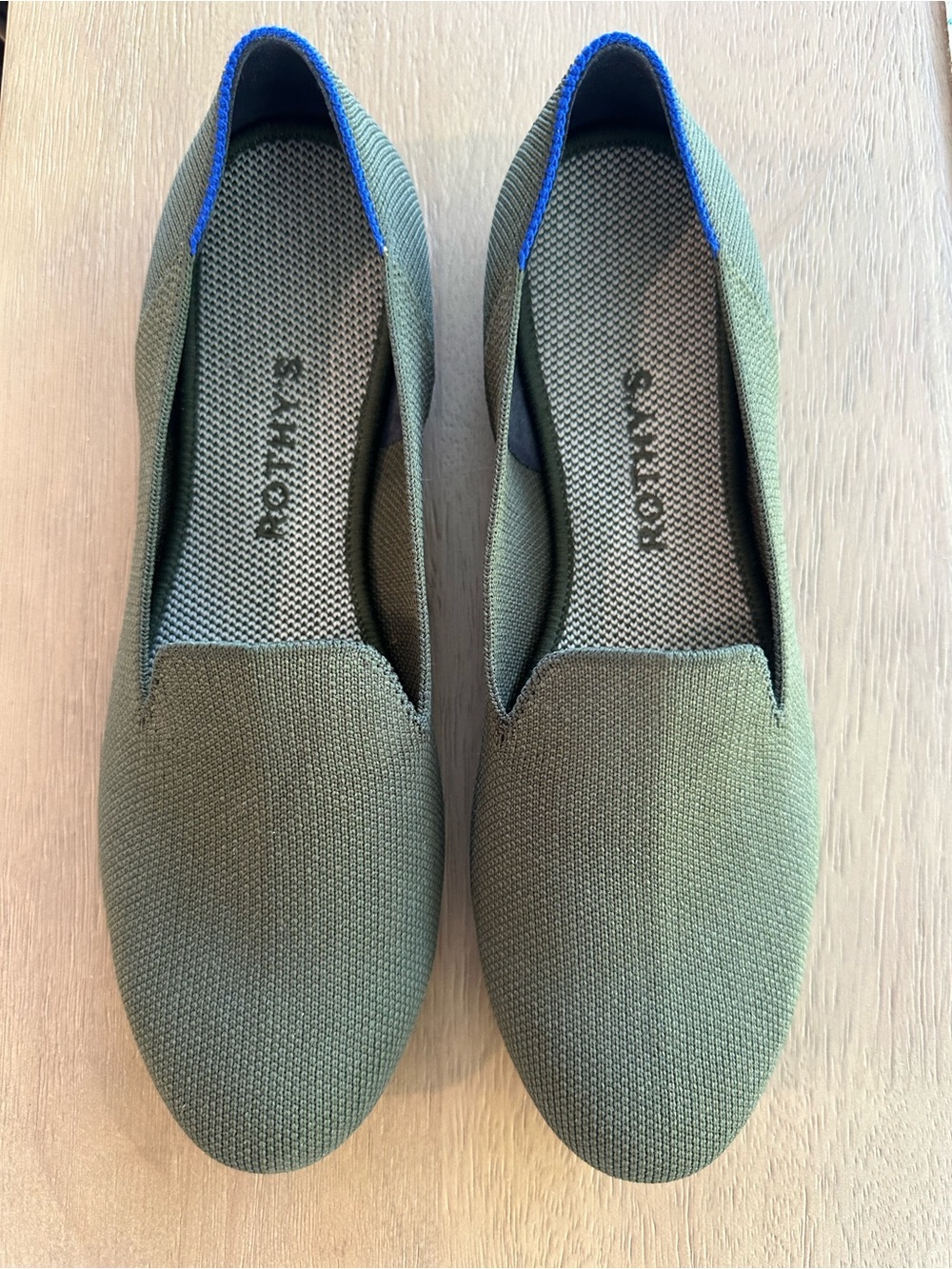 Rothy’s The Loafer- Cyprus Green. Size 7.5